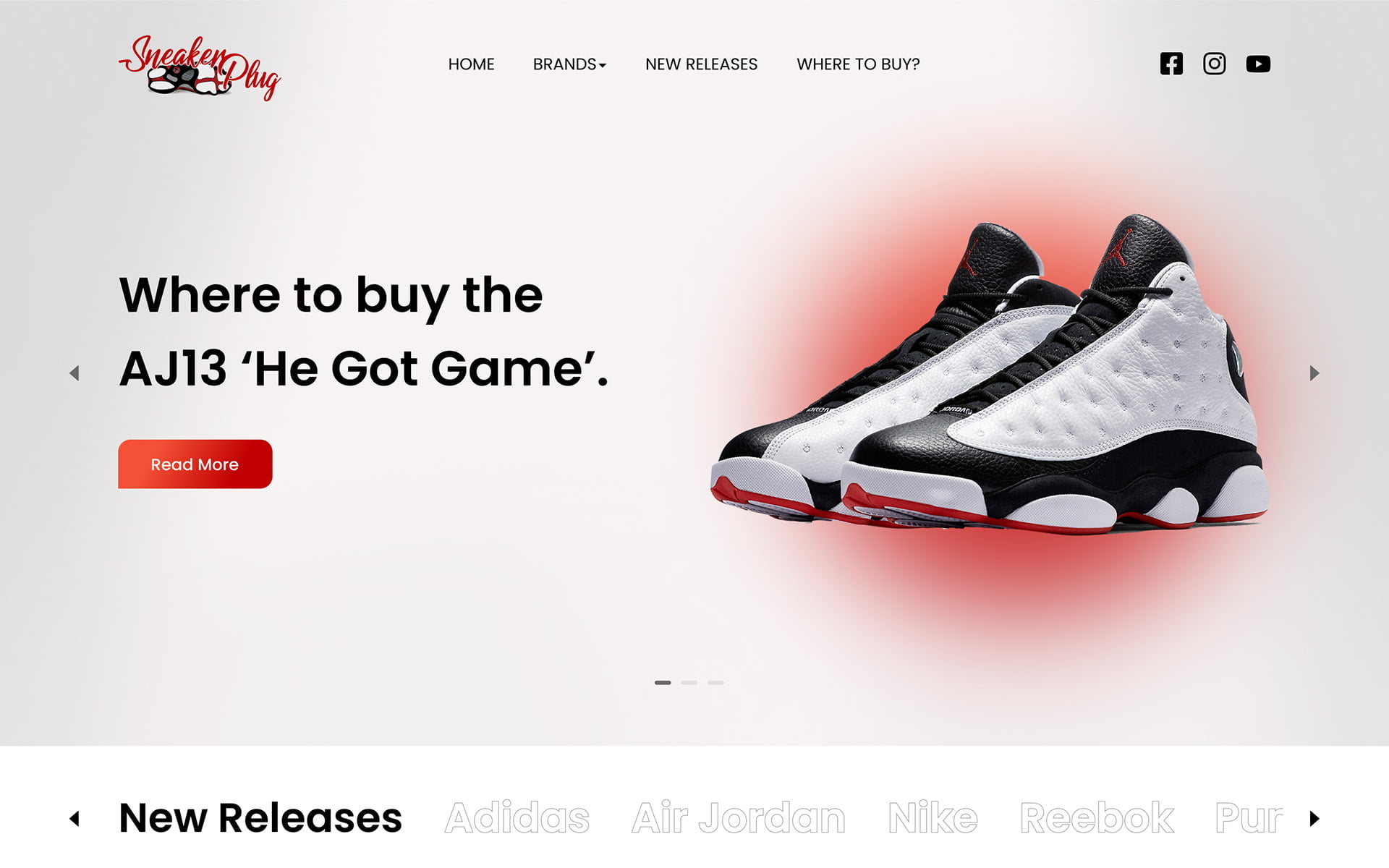 Banner image for SneakerPlug's design prototype project by studio72 agency.